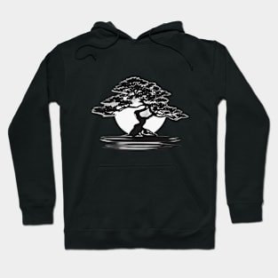 Enigmatic Silhouette Tree and Moon Art No. 562 Hoodie